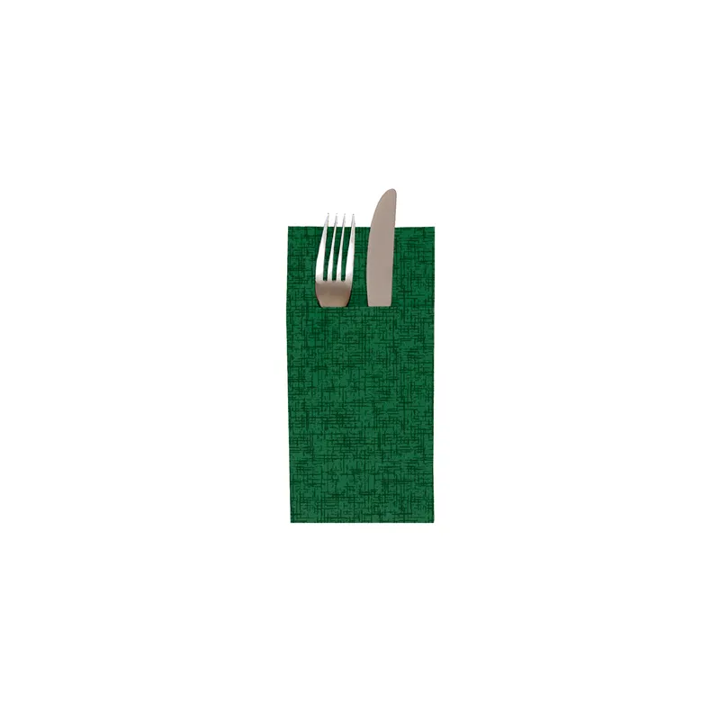 SERVIETTES KANGOUROU 'JAZZ' 55 G/M2 40x40 CM VERT JAGUAR AIRLAID (700 UNITÉ)