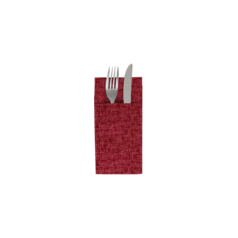 SERVIETTES KANGOUROU 'JAZZ' 55 G/M2 40x40 CM BORDEAUX AIRLAID (700 UNITÉ)