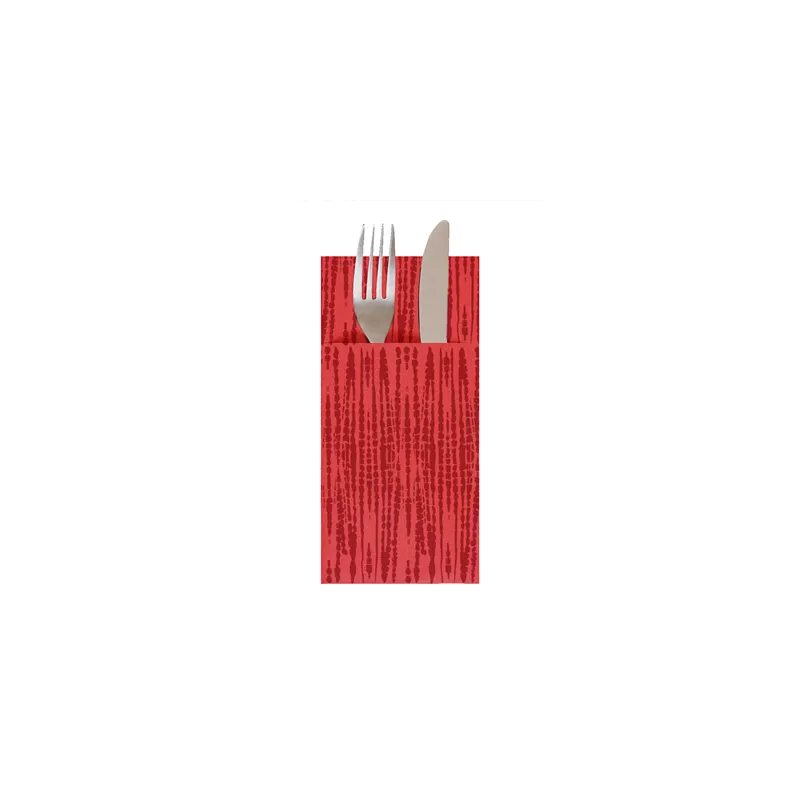 SERVIETTES "CANGURITO" 'SAFARI' 55 G/M2 33x40 CM ROUGE AIRLAID (700 UNITÉ)