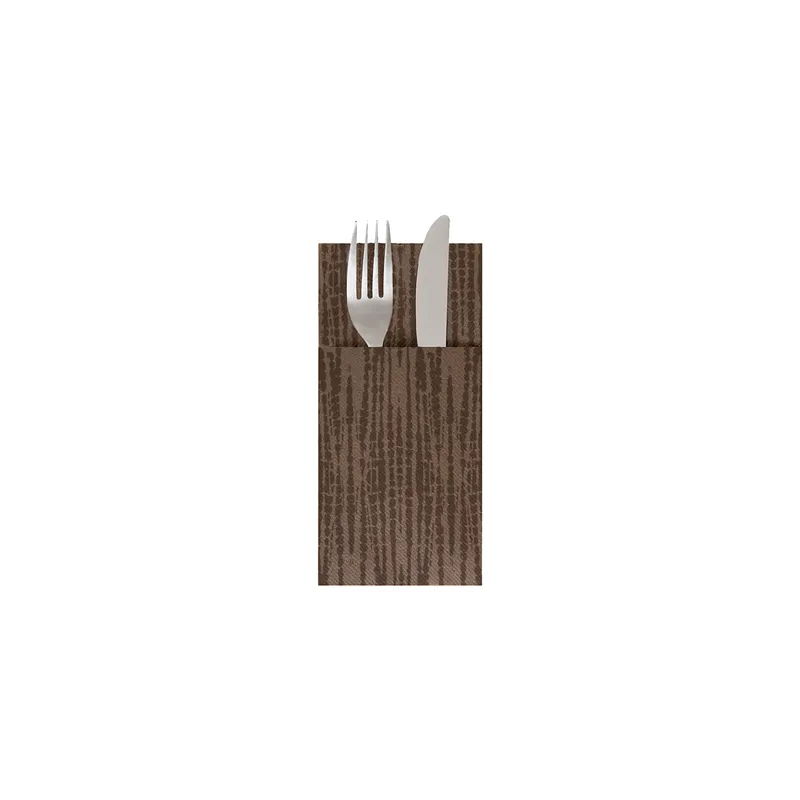 SERVIETTES "CANGURITO" 'SAFARI' 55 G/M2 33x40 CM CHOCOLAT AIRLAID (700 UNITÉ)