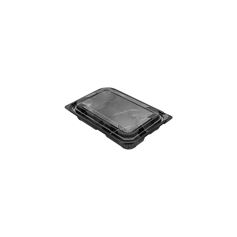 COFFRETS POUR REPAS 3 COMPART.   22,7x14,7x3,5 CM NOIR PP (200 UNITÉ)