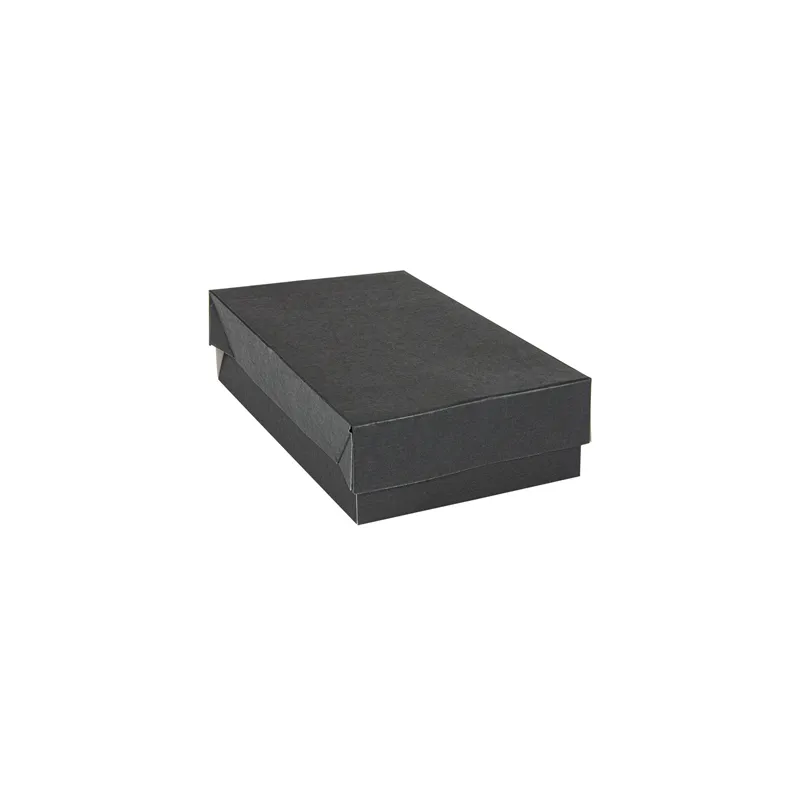 PLATEAUX + COUVERCLE THEPACK  19,5x11x4,5 CM NOIR CARTON NANO-MICRO (200 UNITÉ)
