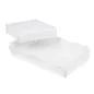 PLATEAUX + COUVERCLE THEPACK 19,5x11x4,5 CM BLANC CARTON NANO-MICRO (200 UNITÉ) PLATEAUX + COUVERCLE