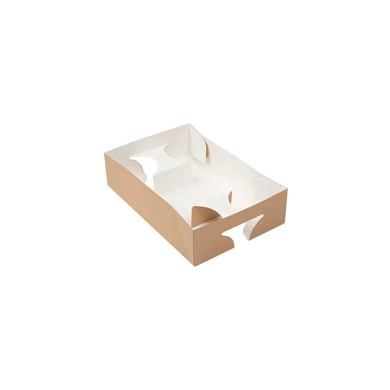 PLATEAUX TRANSPORT 1 VERRE+1 COMPART. THEPACK  25,3x17x6,5 CM NATUREL CARTON NANO-MICRO (300 UNITÉ)