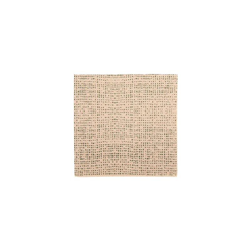 SERVIETTES ECOLABEL P. 1/4 DOUBLE POINT 'DAKAR' 19 G/M2 20x20 CM NATUREL OUATE RECYCLÉE (2400 UNITÉ)