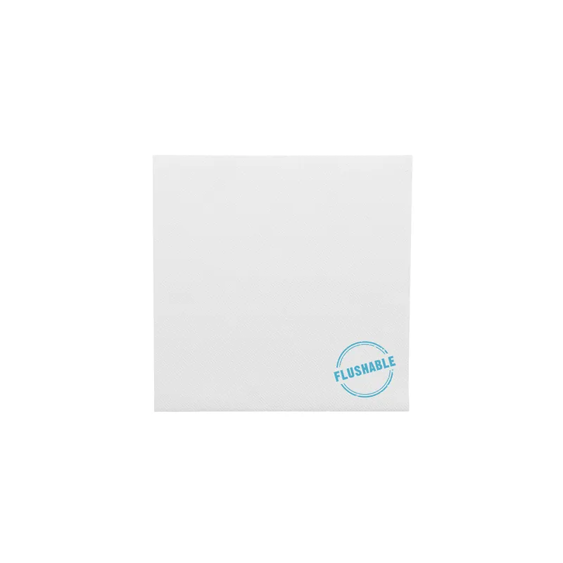 SERVIETTES FLUSHABLES P. 1/4  50 G/M2 40x40 CM BLANC AIRLAID (700 UNITÉ)