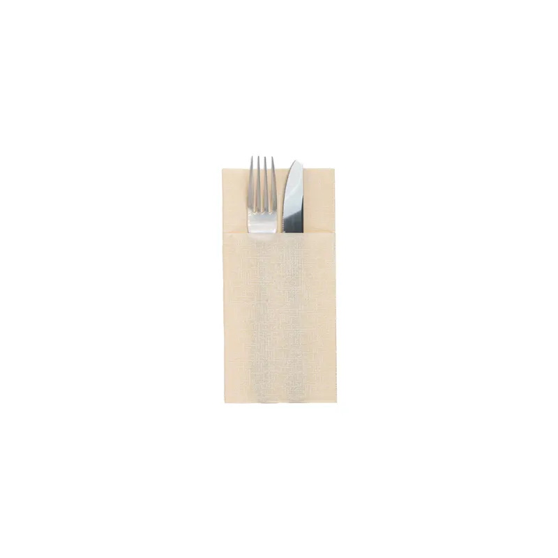 SERVIETTES KANGOUROU 'JAZZ' 55 G/M2 40x40 CM IVOIRE AIRLAID (700 UNITÉ)