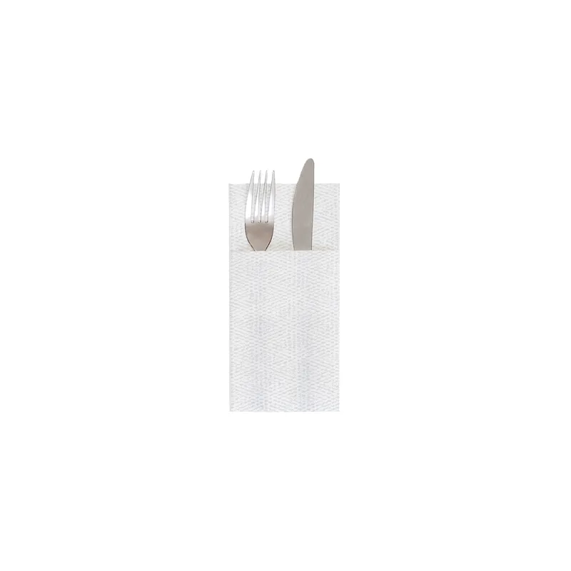 SERVIETTES KANGOUROU LIKE LINEN 'KEIKO' 70 G/M2 40x40 CM BLANC SPUNLACE (700 UNITÉ)