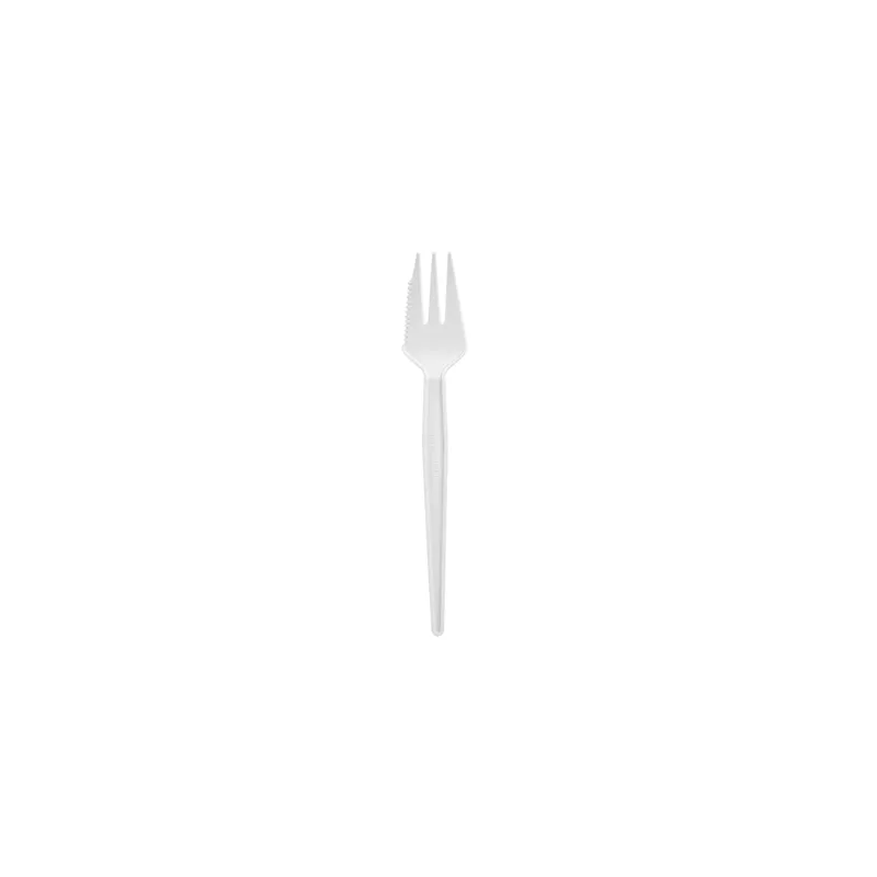 COUTEAU / FOURCHETTE   13 CM BLANC CPLA (1000 UNITÉ)