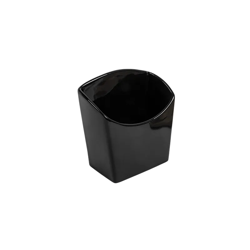 BOÎTES À FRITES S AKALA  12,4x6,5x12,7 CM NOIR PORCELAINE (6 UNITÉ)
