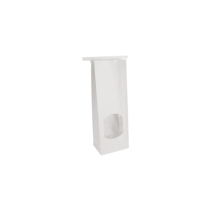 SACS SOS AUTO-FERMETURE AVEC FENÊTRE  1300 GR 60 G/M2 + 25µ OPP 9+6x25 CM BLANC CELLULOSE (500 UNITÉ)