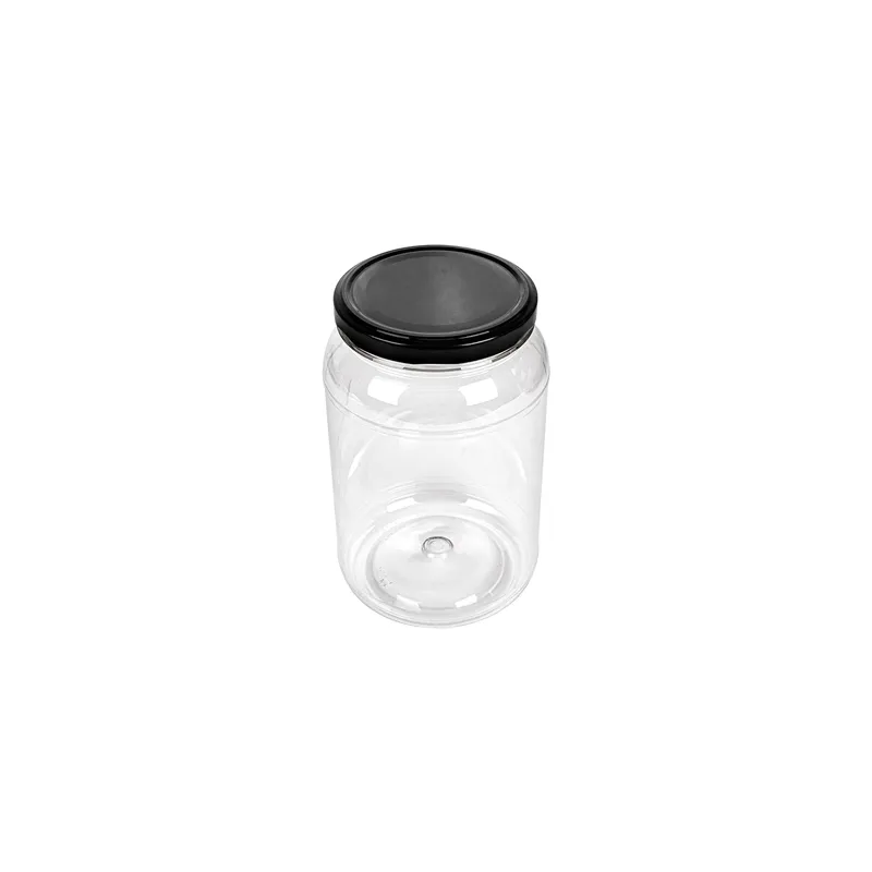 POT AVEC COUVERCLE  1000 ML Ø10,8x17 CM TRANSPARENT PET (51 UNITÉ)
