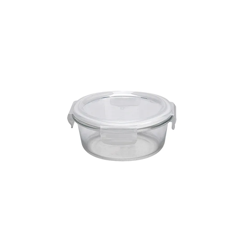 RÉCIPIENTS RONDS AVEC COUVERCLE WAKI GLASS 620 ML Ø 15x6/7 CM TRANSPARENT VERRE (6 UNITÉ)