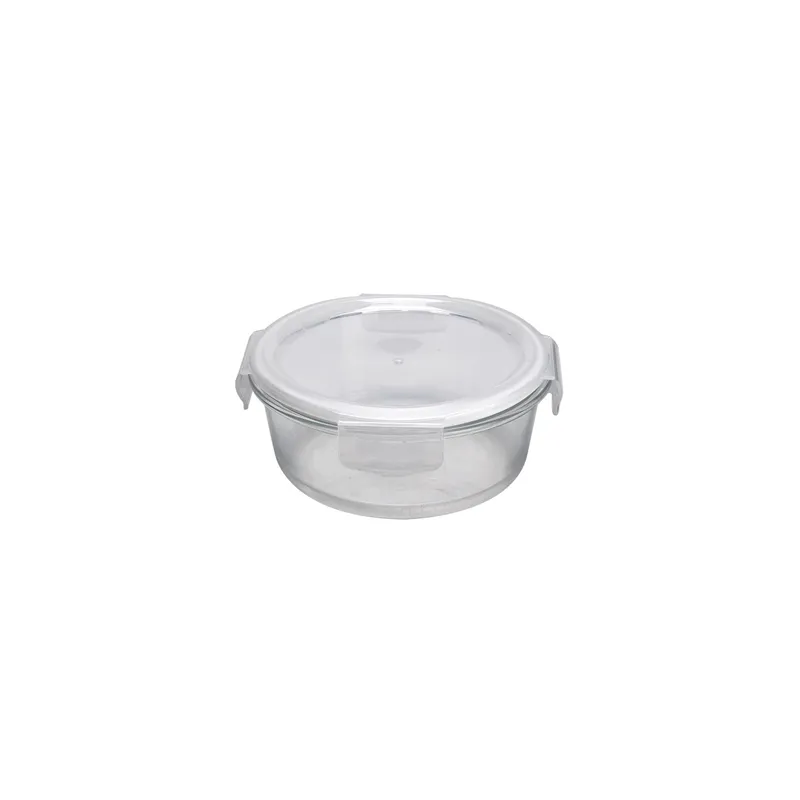 RÉCIPIENTS RONDS AVEC COUVERCLE WAKI GLASS 950 ML Ø 17,2x6,6/7,5 CM TRANSPARENT VERRE (6 UNITÉ)