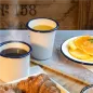 GOBELETS ENAMELWARE 310 ML Ø 9x9,6 CM BLANC ACIER ÉMAILLÉ (6 UNITÉ) GOBELETS