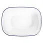 BOLS RECTANGULAIRES ENAMELWARE 980 ML 26x19x5,5 CM BLANC ACIER ÉMAILLÉ (6 UNITÉ) BOLS RECTANGULAIRES