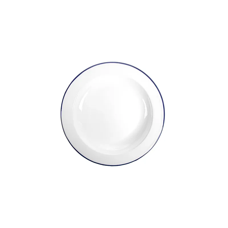 ASSIETTES PLATES ENAMELWARE  Ø 24,3x2,8 CM BLANC ACIER ÉMAILLÉ (6 UNITÉ)