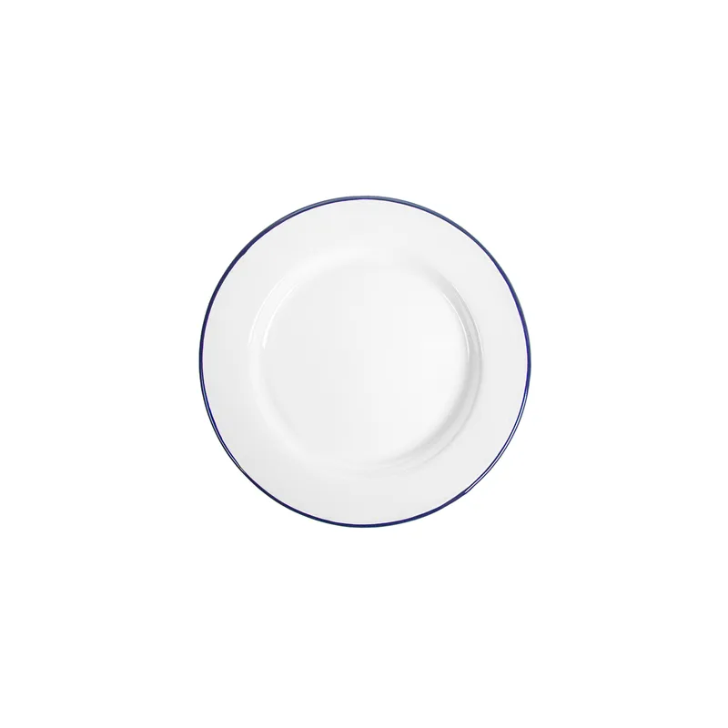 ASSIETTES PLATES ENAMELWARE  Ø 25,5x2 CM BLANC ACIER ÉMAILLÉ (6 UNITÉ)