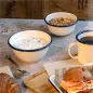 BOLS ENAMELWARE 470 ML Ø 14x7 CM BLANC ACIER ÉMAILLÉ (6 UNITÉ) BOLS
