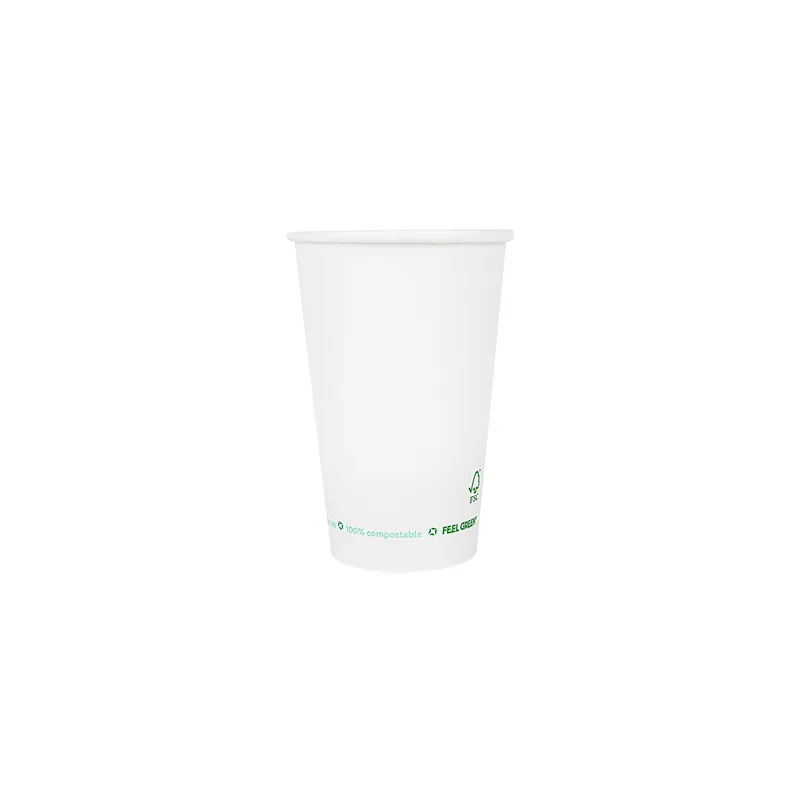 GOBELETS BOISSONS FROIDES ET CHAUDES 1 P  660 ML 300 G/M2 Ø9/6x17 CM BLANC CARTON (1000 UNITÉ)