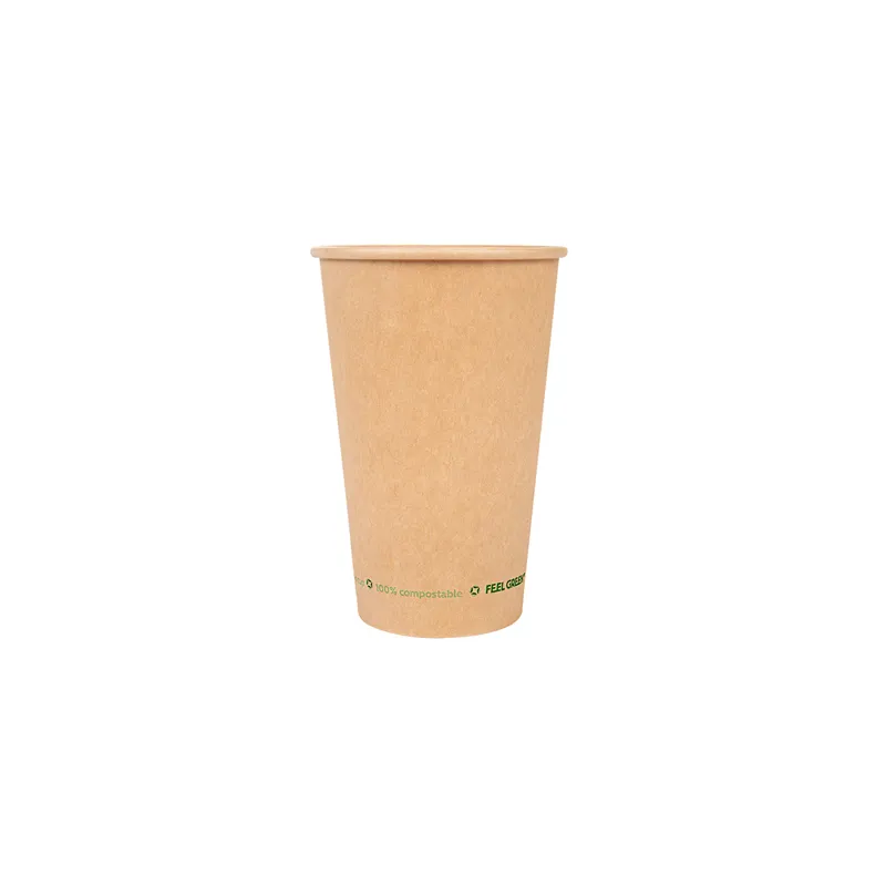GOBELETS BOISSONS FROIDES ET CHAUDES 1 PAROI  660 ML 300 G/M2 Ø9/6x17 CM MARRON CARTON (1000 UNITÉ)