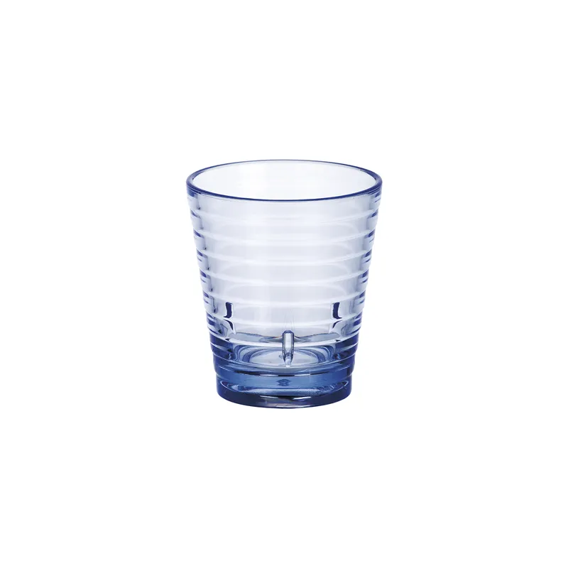 GOBELETS AVEC RELIEF  280 ML Ø 8,5/6x9,5 CM BLEU POLYCARBONATE (12 UNITÉ)