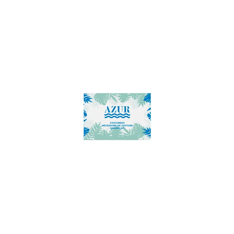 KIT DE COUTURE EN SACHET BLANC 'AZUR'  10,5x7 CM (250 UNITÉ)