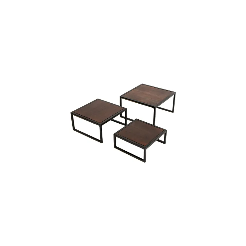 3 U. ÉLÉVATEURS BUFFET   17,2/19,7/22,2 CM NOIR FER (1 UNITÉ)