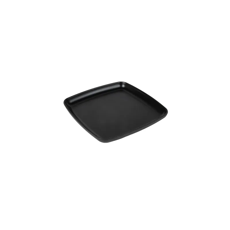 ASSIETTES PLATES CARRÉES ASAMI WARE  19x19x2 CM NOIR MÉLAMINE (6 UNITÉ)