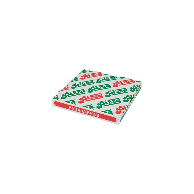 BOÎTES PIZZA   24x24x3 CM BLANC CARTON MICROCANAL (100 UNITÉ)