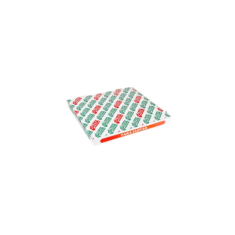 BOÎTES PIZZA   40x40x3,8 CM BLANC CARTON MICROCANAL (100 UNITÉ)