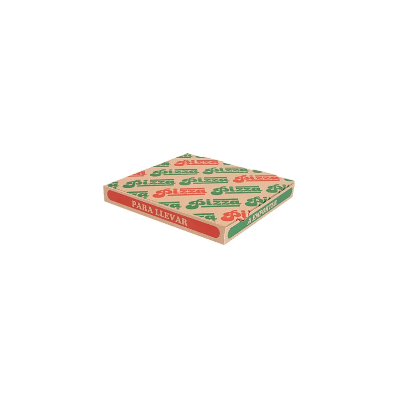 BOÎTES PIZZA   24x24x3 CM NATUREL CARTON MICROCANAL (100 UNITÉ)