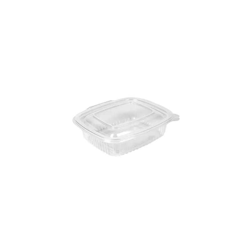 RÉCIPIENT AVEC COUVERCLE CHARNIÈRE  375 ML 14,3x12,6x4,1 CM TRANSPARENT PP (300 UNITÉ)