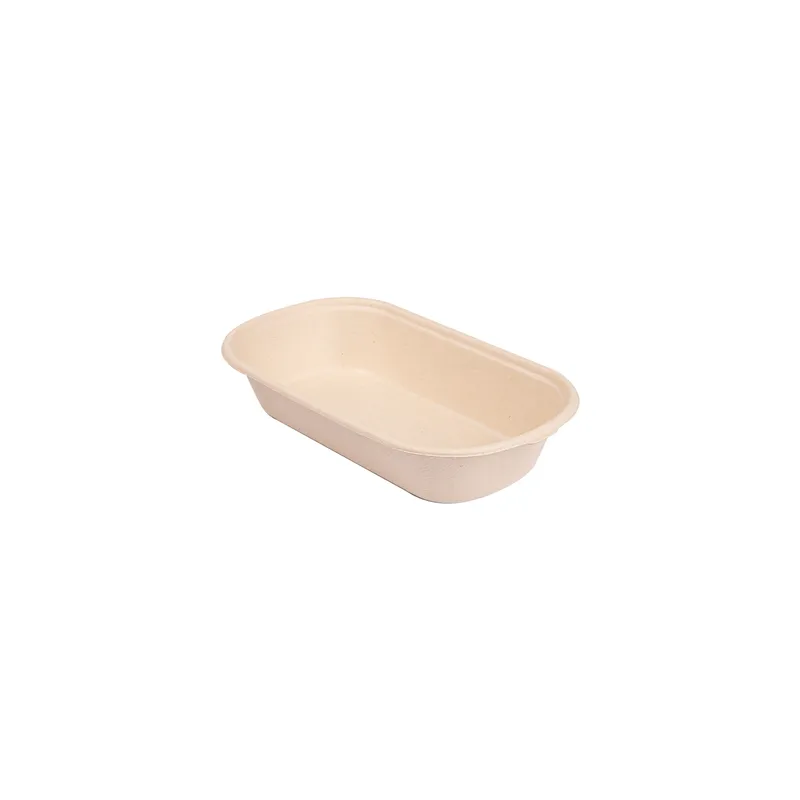 LUNCH BOXES 1 COMPART. BIONIC 850 ML 23,5x13,1x4,6 CM NATUREL BAGASSE (500 UNITÉ)