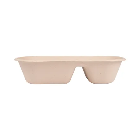 LUNCH BOXES 2 COMPART. BIONIC 850 ML 23,5x13,1x4,6 CM NATUREL BAGASSE (500 UNITÉ)
