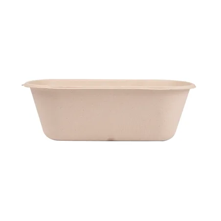 LUNCH BOXES 1 COMPART. BIONIC 1000 ML 22x12,9x6,85 CM NATUREL BAGASSE (500 UNITÉ)