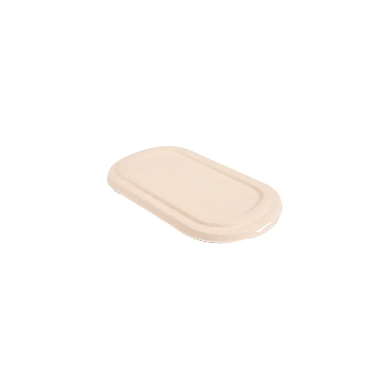 COUVERCLES POUR CODES 320.52/53 BIONIC 850 ML 24,1x13,6x1,4 CM NATUREL BAGASSE (500 UNITÉ)