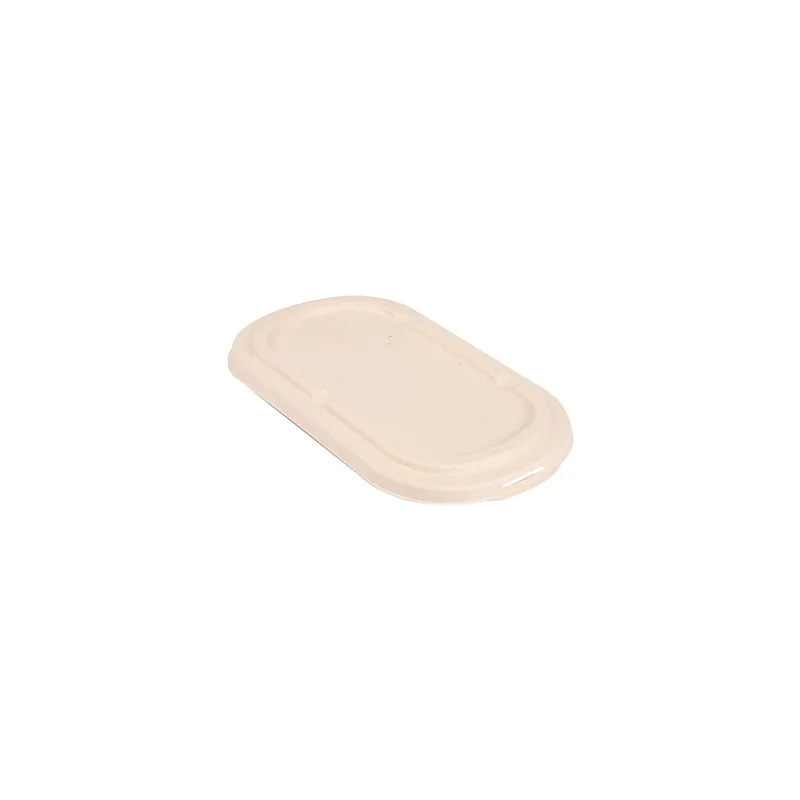 COUVERCLES POUR CODES 320.54/55 BIONIC 1000 ML 22,6x13,4x1,4 CM NATUREL BAGASSE (500 UNITÉ)