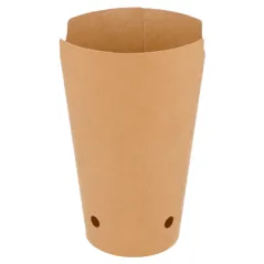 GOBELET À FRITES AVEC FERMETURE  16OZ - 480 ML 200 + 25PE G/M2 8,5x14 CM MARRON CARTON (50 UNITÉ)