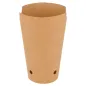 GOBELET À FRITES AVEC FERMETURE 16OZ - 480 ML 200 + 25PE G/M2 8,5x14 CM MARRON CARTON (50 UNITÉ) GOBELET À FRITES AVEC FERMETURE