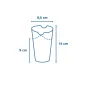 GOBELET À FRITES AVEC FERMETURE 16OZ - 480 ML 200 + 25PE G/M2 8,5x14 CM MARRON CARTON (50 UNITÉ) GOBELET À FRITES AVEC FERMETURE