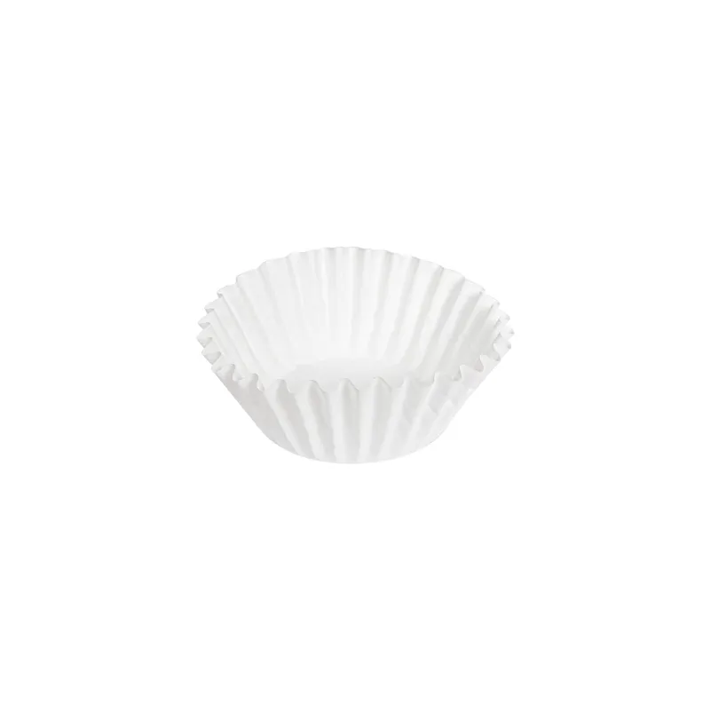 CAPSULES PETIT FOURS  50 G/M2 Ø 4x2,5 CM BLANC PARCH.INGRAISSABLE (500 UNITÉ)