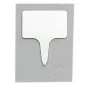 10 U. PORTE-PRIX RECTANGULAIRES 4,6x5,5x0,1 CM BLANC PVC (1 UNITÉ) 10 U. PORTE-PRIX RECTANGULAIRES
