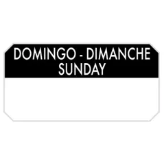 1000 U. ÉTIQUETTES ADHESIVES DIMANCHE