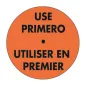 1000 ÉTIQUETTES UTILISER D'ABORD Ø 5 CM ORANGE ADHESIF (1 UNITÉ) 1000 ÉTIQUETTES UTILISER D'ABORD