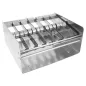 DISTRIBUTEUR POUR ÉTIQUETTES 2,5x2,5 CM 23,5x19x11,7 CM ARGENTE METAL (1 UNITÉ) DISTRIBUTEUR POUR ÉTIQUETTES 2,5x2,5 CM