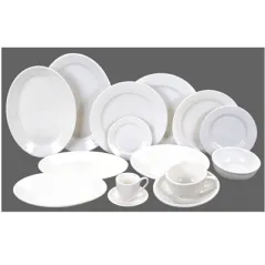 SOUCOUPES TASSE CAFE "ATLANTIC"  Ø 12,5 CM BLANC PORCELAINE (6 UNITÉ)