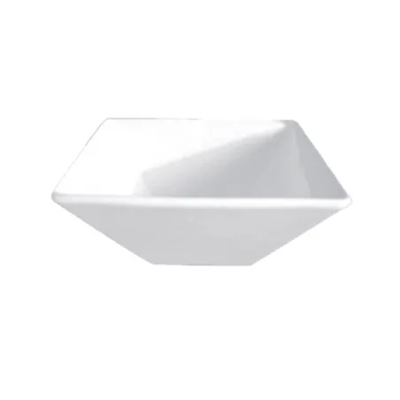 BOLS CARRÉS   17,5 CM BLANC PORCELAINE (12 UNITÉ)