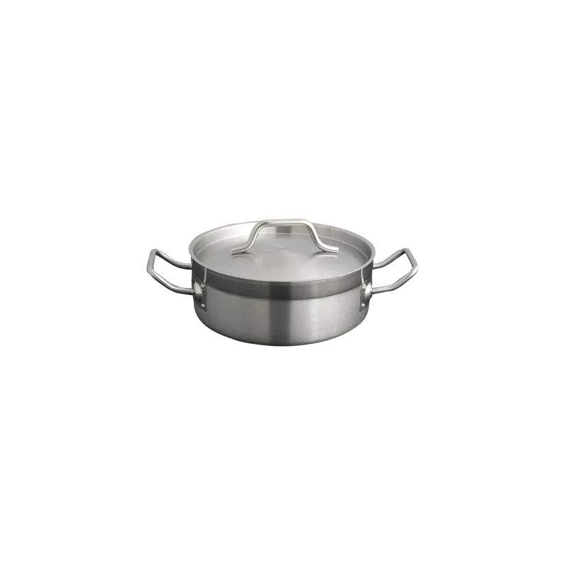 SAUTOIR AVEC COUVERCLE  6 L Ø 28x10 CM ARGENTE INOX (1 UNITÉ)