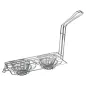 PANIER DOUBLE POUR TACOS 35,6x16,5x34 CM ARGENTE INOX (1 UNITÉ) PANIER DOUBLE POUR TACOS